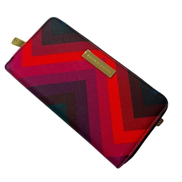 Trina Turk Multi Colored Geometric Wallet - Picture 1 of 8